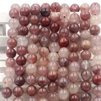Natural Quartz Jewelry Beads Purple Cherry Quartz Round DIY Sold Per Approx 37 cm Strand
