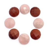 Natural Gemstone Cabochons Natural Stone Flat Round DIY & faceted 25mm Sold By PC