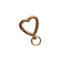 Zinc Alloy Key Clasp Setting Heart plated DIY 41mm Sold By PC