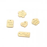 Zinc Alloy Pendants plated DIY gold nickel lead & cadmium free Sold By Bag