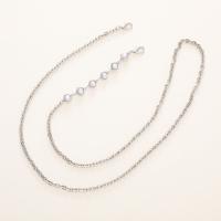 Mobile Phone Lanyard Zinc Alloy with Plastic Pearl plated DIY Length Approx 62 cm Sold By PC