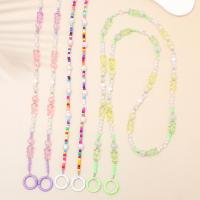 Mobile Phone Lanyard Zinc Alloy with Seedbead & Plastic Pearl & Acrylic plated DIY Length Approx 61 cm Sold By PC