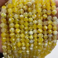 Agate perle, Vatra Agate, Krug, možete DIY & različite veličine za izbor, žut, Prodano By Strand