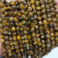 Natural Tiger Eye Beads Rhombus DIY & faceted Sold By Strand