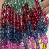 Crackle Quartz Beads Round DIY multi-colored Sold By Strand