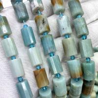 Amazonit Perlen, Zylinder, DIY & facettierte, gemischte Farben, 10x15mm, verkauft per ca. 38 cm Strang
