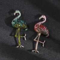 Enamel Brooch Copper Alloy Bird gold color plated vintage & fashion jewelry & Unisex & with rhinestone nickel lead & cadmium free 31-75mm Sold By PC