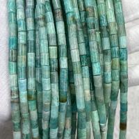 Amazonit Beads, Kolonne, du kan DIY, blandede farver, 5x7mm, Solgt Per Ca. 38 cm Strand