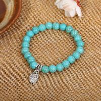 Zinc Alloy Bracelet with turquoise Unisex Length Approx 16 cm Sold By PC