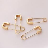 Brass Safety Pin real gold plated DIY golden Sold By PC
