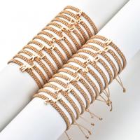 Zinc Alloy Bracelet with Cotton Thread Alphabet Letter plated Adjustable & for woman Length Approx 30 cm Sold By Set