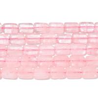Naturlige rosenkvarts perler, Rose Quartz, Geometrisk mønster, poleret, du kan DIY & forskellig størrelse for valg, Solgt Per Ca. 35-38 cm Strand
