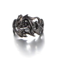 Titanium Steel Finger Ring Dragon plated & for man US Ring Sold By PC