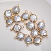 Gėlo vandens perlų pakabučiai, su Žalvarinis, aukso spalva padengtas, Pasidaryk pats & įvairių stilių pasirinkimas, 11-12mm, Pardavė PC