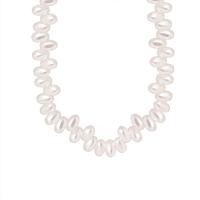 Collar de perlas de plástico, Perlas plásticas, con Partículas de acero, con 1.97inch extender cadena, Joyería & para mujer, 5mm, longitud aproximado 14.57 Inch, Vendido por UD