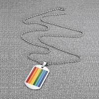 Sweater Chain Necklace Titanium Steel fashion jewelry & for man & enamel Length Approx 60 cm Sold By PC