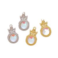 Zinc Alloy Pendants with Glass Rhinestone plated DIY nickel lead & cadmium free Approx 2mm Approx Sold By Bag