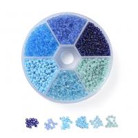 Blandet Glass Seed Beads, Glasperler, med Plastboks, du kan DIY & forskellig størrelse for valg, blandede farver, 80x20mm, Solgt af Box