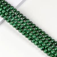 Malakit perler, Runde, du kan DIY, grøn, 10mm, Solgt Per Ca. 400 mm Strand