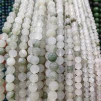 Gemstone Jewelry Beads Tianshan Blue Granite polished DIY jade white color 34-37.2CM Sold By Strand
