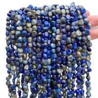 Natural Lapis Lazuli Beads, Nuggets, polished, DIY, beads length 6-8mm, Sold By Strand