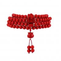 Cinnabar Bracelet polished fashion jewelry & multilayer & for woman Sold By Strand
