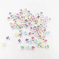 Akryl smykker perler, med kryds mønster & du kan DIY, flere farver til valg, 4x7mm, 0.5KGs/Lot, Solgt af Lot