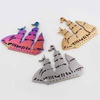 Stainless Steel Pendants 304 Stainless Steel Sail Boat Vacuum Ion Plating vintage & DIY Approx 1mm Sold By PC