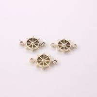 Zinc Alloy Connector Ship Wheel plated DIY nickel lead & cadmium free Sold By PC