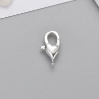 925 Sterling Silver Lobster Claw Clasp Heart DIY silver color Sold By PC