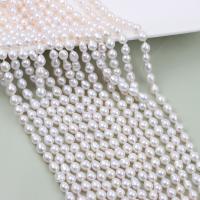 Přírodní sladkovodní perly perlí, Sladkovodní Pearl, Slza, DIY, bílý, 6-6.5mm, Prodáno za Cca 39-41 cm Strand