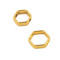 Cupronickel Frame Bead Hexagon Vacuum Ion Plating DIY golden nickel lead & cadmium free Approx 1mm Sold By PC
