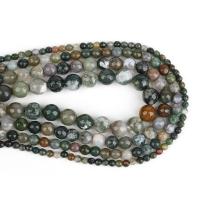 Prirodni indijski ahat perle, Indijski Agate, Krug, možete DIY & različite veličine za izbor, nikal, olovo i kadmij besplatno, Prodano Per Približno 38 cm Strand
