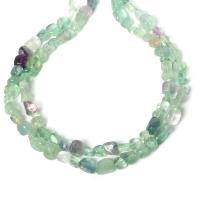 Fluorit Beads, Uregelmæssig, du kan DIY, 7-11mm, Ca. 43pc'er/Strand, Solgt Per Ca. 38 cm Strand
