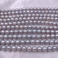 Natural Freshwater Pearl Loose Beads DIY grey 8mm Approx Sold By Strand