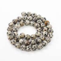 Natural Dalmatian Beads Round polished DIY mixed colors Sold By Strand