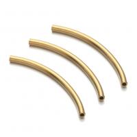 Perles de tube en acier inoxydable, Acier inoxydable 304, DIY & normes différentes pour le choix, doré, Vendu par PC