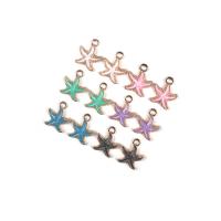 Zinc Alloy Enamel Pendants Starfish gold color plated DIY Approx Sold By Bag
