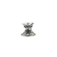 925 Sterling Silver Bead Cap, Antique finish, DIY, nickel, lead & cadmium free, 8x6.8mm, Hole:Approx 2.1mm, Sold By PC
