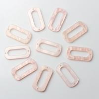 Edelsteen Connector, Acetaatblad, DIY, roze, nikkel, lood en cadmium vrij, 17x34mm, 100pC's/Bag, Verkocht door Bag