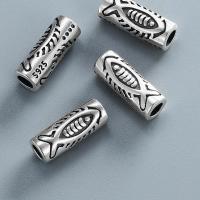 Spacer Coirníní Jewelry, 925 Sterling Silver, plátáilte, DIY, dath bunaidh, 11.50x4.50mm, Díolta De réir PC