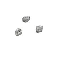 925 Sterling Silver coirníní, plátáilte, DIY & stíleanna éagsúla do rogha, airgid, 5.50x4.50mm, Díolta De réir PC