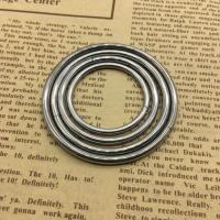 Ruostumaton teräs Open Ring, 304 Stainless Steel, päällystetty, tee-se-itse & erikokoisia valinnalle, hopea, Myymät PC