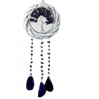 Wind Chimes Outdoor and Home Decoration  Amethyst with Purple Agate & Brass & Iron Tree plated for home and office nickel lead & cadmium free Sold By PC