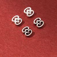 Spacer Perlen Schmuck, 925 Sterling Silber, DIY, keine, 6.50x7.50x2.30mm, verkauft von PC