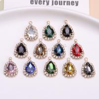Rhinestone Brass Pendants with Crystal plated DIY & with rhinestone 10/PC Sold By PC