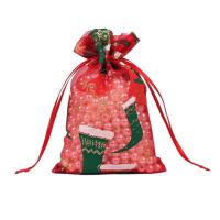 Christmas Gift Bag Organza Christmas Design  Sold By PC