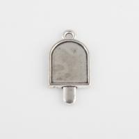 Zinc Alloy Pendant Cabochon Setting Ice Cream antique silver color plated DIY Approx 1.4mm Sold By Bag