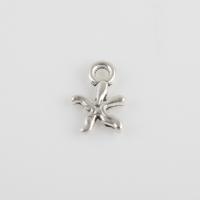 Zinc Alloy Flower Pendants antique silver color plated DIY Approx 1.4mm Sold By Bag