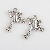 Zinc Alloy Animal Pendants Frog antique silver color plated vintage & DIY Approx 1.7mm Sold By Bag
